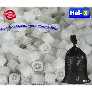Hel-X® 17 KLL hochwertiges Teich Filtermedium Helix - Farbe: weiß
