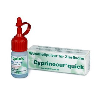 Cyprinocur® Quick Puder - Hochwirksames Wundheil Pulver f. Zierfische / Koi - Menge: 5 g