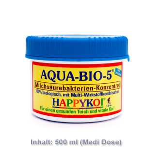 AQUA-BIO-5® Milchsäure Bakterien Pulver Konzentrat für Koi & Teich