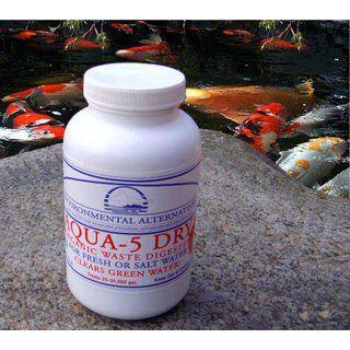 AQUA-5 DRY - Hochkonzentrierte Filterbakterien / Teichbakterien für Koi Schwimmteich Aquarium Maxi Dose - Inhalt: 280 g