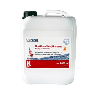 TRIPOND Breitband Medikament K Kombi Prophylaxe gegen Parasiten Zierfisch Koi Teich - Inhalt: 5.000 ml