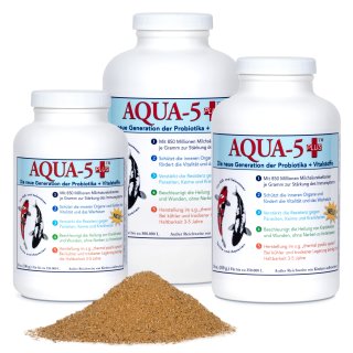 AQUA-5 PLUS Milchsäurebakterien & Probiotika für Süß- und Salzwasser Koi Teich Aquarium