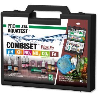 JBL PROAQUA Test Combiset Plus Fe Testkoffer mit den wichtigsten Wassertests + Eisentest Süßwasser Aquarien (2409200)