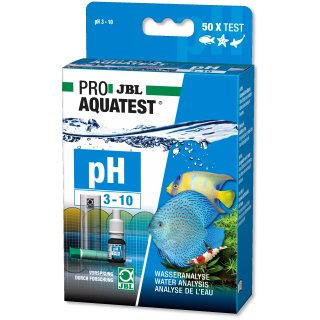 JBL PROAQUATEST pH 3.0-10.0 Schnelltest-SET zur Bestimmung des Säuregehalts in Teichen & Aquarien für Süß- und Meerwasser - 2410100