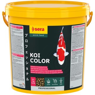 SERA KOI Professional Spirulina Color Farbfutter 3 mm Wachstum Gesundheit Farbe ab 8° Wassertemperatur Koifutter Alleinfutter Teich - Inhalt: 7 kg (21 L)