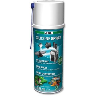 JBL SILICONE SPRAY - Pflegespray für Aquarien- und Gartenteichtechnik wasserneutrales Silikon-Fettspray für bewegliche Aquariumteile - Inhalt: 400 ml