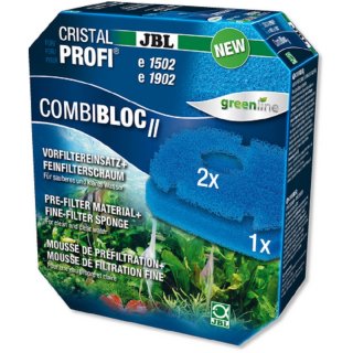 JBL CRISTALPROFI COMBIBLOC II - Set mit Vorfiltereinsätzen und Filterschaum für Filter CristalProfi e1502 / e1902 (60289)