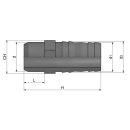PVC Schlauchtüllen mit Klebestutzen - Ø 50 mm