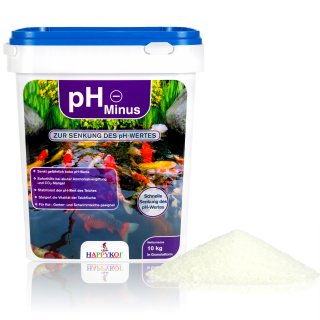 HAPPYKOI® pH Minus zur Senkung des pH-Wertes im Pool und Teich in Granulatform - Menge: 10 kg