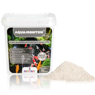 HAPPYKOI® AQUA-MONTON® reines Montmorillonit-Bentonit Tonmineral - Menge: 3 kg