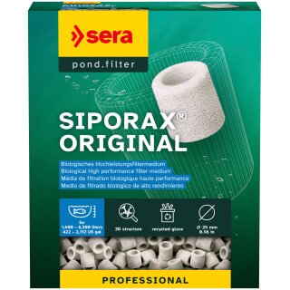 SERA Pond Siporax Original - Biologisches Hochleistungsfiltermedium - Reichweite: 1.600 - 8.300 Liter - Menge: 10 Liter (ca. 2 kg)