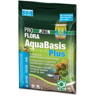 JBL PROFLORA AquaBasis plus - Aquarium Nahrung Nährstoffe Nährboden braun für Aquarienpflanzen - Inhalt: 2,5 Liter (2021200)