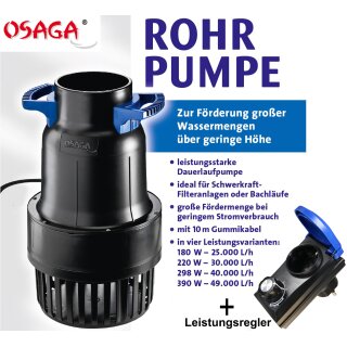 OSAGA Rohrpumpe - Leistungsstarke Dauerlaufpumpe - ORP-50000, ORP-60000
