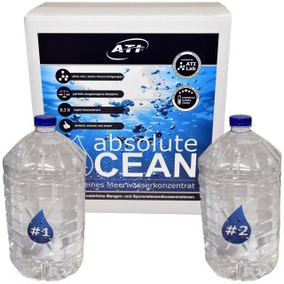 ATI Absolute Ocean 20,4 L Konzentrat für 170 L Meerwasser Salzwasser Riff Aquarium - 2 x 10,2 Liter