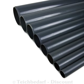 PVC-Druckrohr Länge 1 Meter Teichtechnik Teichbau Koi und Gartenteich - Ø 63 mm