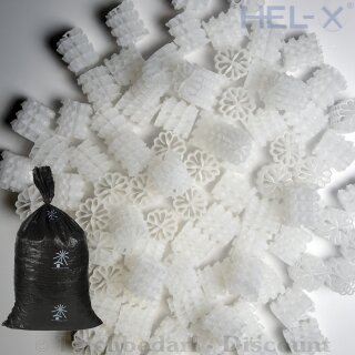 HEL-X® HXF 25 KLL - biocarrier Filtermedium Koi Teich Füllkörper Stöhr - Farbe: weiß - 100 Liter
