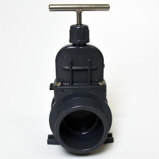 VDL Zugschieber Ø 50 mm PVC Edelstahl Schieber mit 2x Klebemuffe