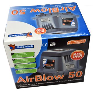 Koi PRO® SuperFish® Air Blow 50 & 100 Hi Belüftungspumpe Sauerstoff Luftpumpe Teich Filter