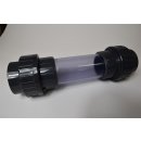 PVC Schauglas Sichtglas PVC-U Rohr transparent Verschraubung 2x Klebemuffe Aquaristik, Schwimmbad