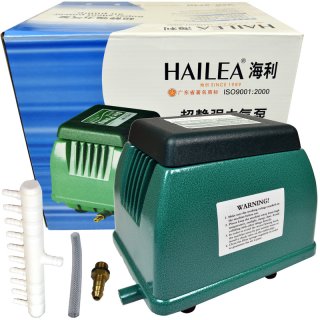 ACO-9730 Membrankompressor von HAILEA® Belüfter Sauerstoff Luft Pumpe Koi Teich Belüftungspumpe Aquarien Filter