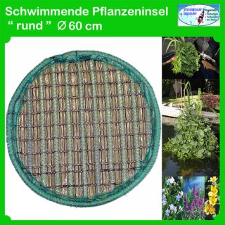 Schwimmende Pflanzeninsel Schwimmfilter Filter Insel Pflanzen Koi Teich Ø 60 cm