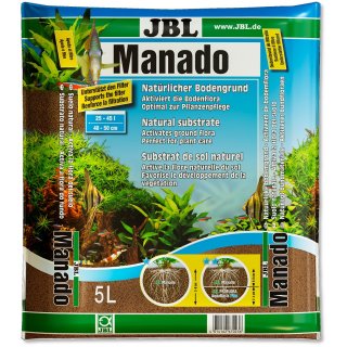 JBL Manado Naturbodengrund für Süßwasser Aquarien Aquarium Kies Bodengrund 5 L
