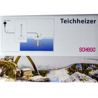 SCHEGO Teichheizer Heizstab 300 u. 600 Watt Winter Eisfreihalter Koi Teich
