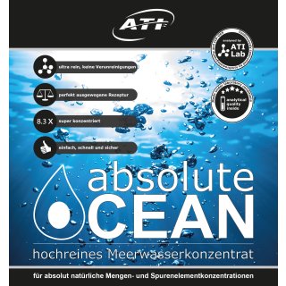 ATI Absolute Ocean 4 L Konzentrat für 34 L Meerwasser Salzwasser Riff Aquarium - 2 x 2.040 ml