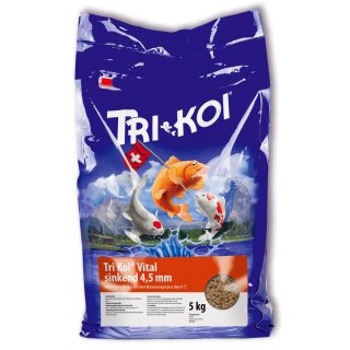 TRI KOI® VITAL 5 -25 kg / 4,5 mm Koi Sink Futter über 6°C Wassertemp