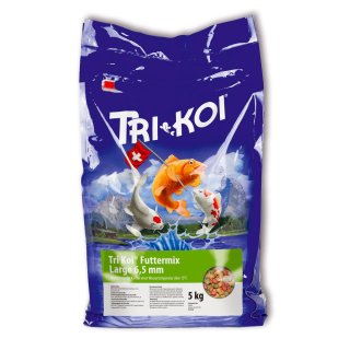 TRI KOI® Futtermix 6,5 mm Koifutter Mix über 15°C- Menge:  5 kg (Originalgebinde)