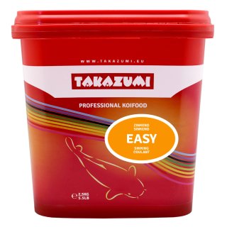 TAKAZUMI Easy Sinkfutter Ø4,5 mm mit niedrigen Fettgehalt ab 4°C Koi Futter - 2,5 kg Eimer
